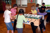 Tischkicker war bei den Maedchen beliebt