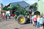 Jeder wollte auf den Traktor